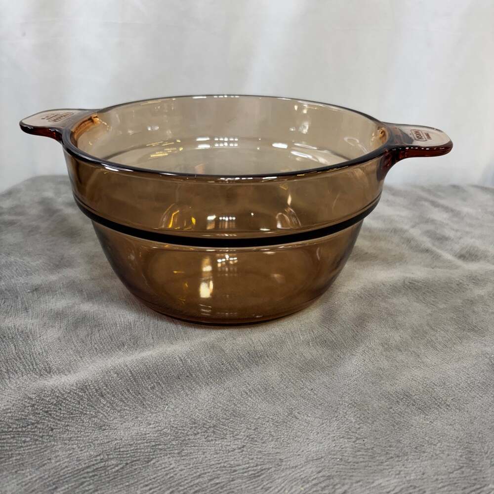 Corning Visions France V-20-B 1.5 Qt Pot Amber Glass Double Boiler Insert No Lid